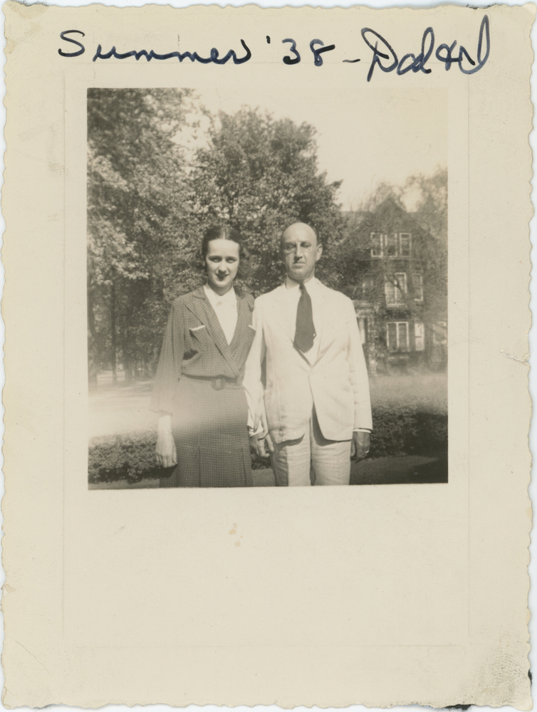 Marietta Duvall Nelson and father David White, 1938