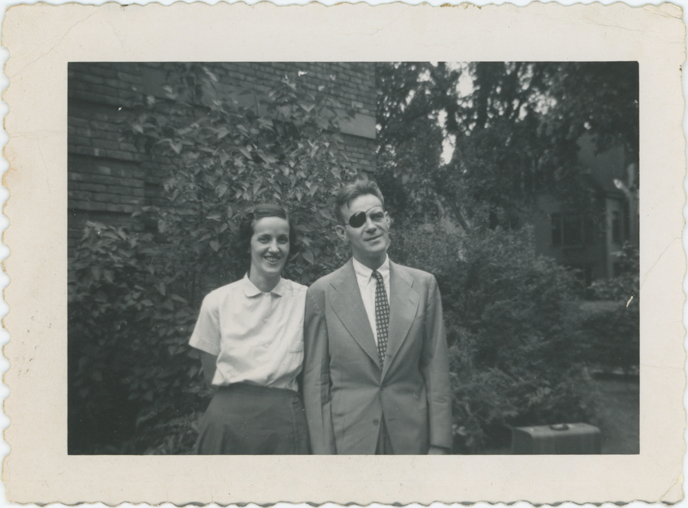 Elizabeth White Riddell and husband Robert Riddell at Stromboli Courts, Kissimmee, Florida, 1950